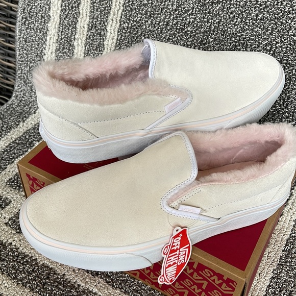 Vans Classic Slip-On Suede / Fur True White WMNS - Picture 11 of 16